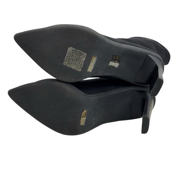 London Rag Tokens Boot SZ 8 Women's Black Stiletto Ankle Boots Pointed Toe Zip - Picture 9 of 14